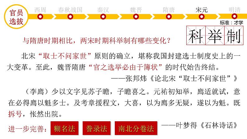 2021-2022学年选择性必修一 第5课 中国古代官员的选拔与管理 课件（共28张PPT）第8页