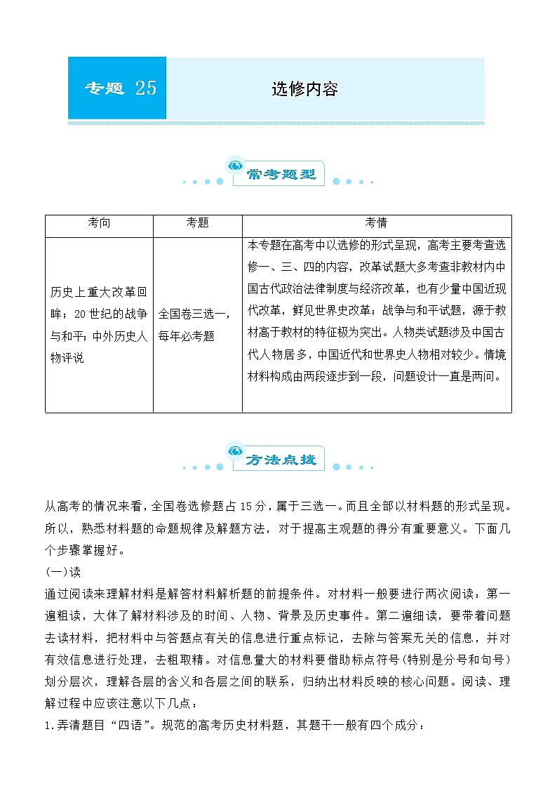 2022届优质校一模试卷专题汇编25 选修内容（解析版）第1页