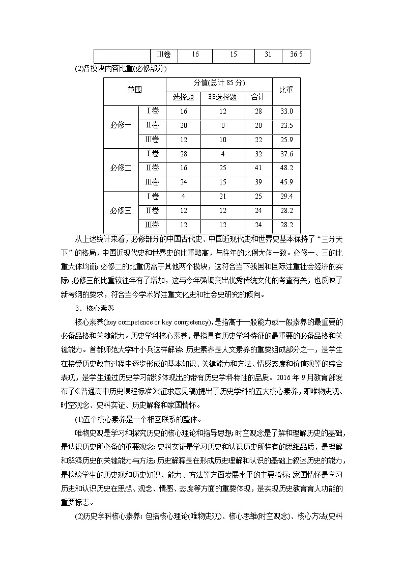 高考历史二轮专题复习文档：聚焦一：全国卷命题研究（含详解）第3页
