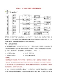 高考历史一轮复习冲刺专题25《20世纪以来的重大思想理论成果突破》（含详解）