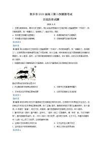 2020届河南省新乡市高三三模文综历史试题