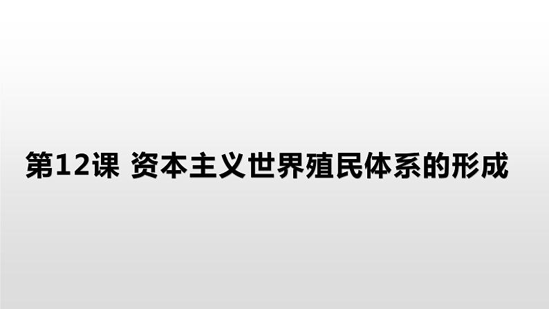 高中历史人教统编版（必修）中外历史纲要（下）第12课 资本主义世界殖民体系的形成 课件01