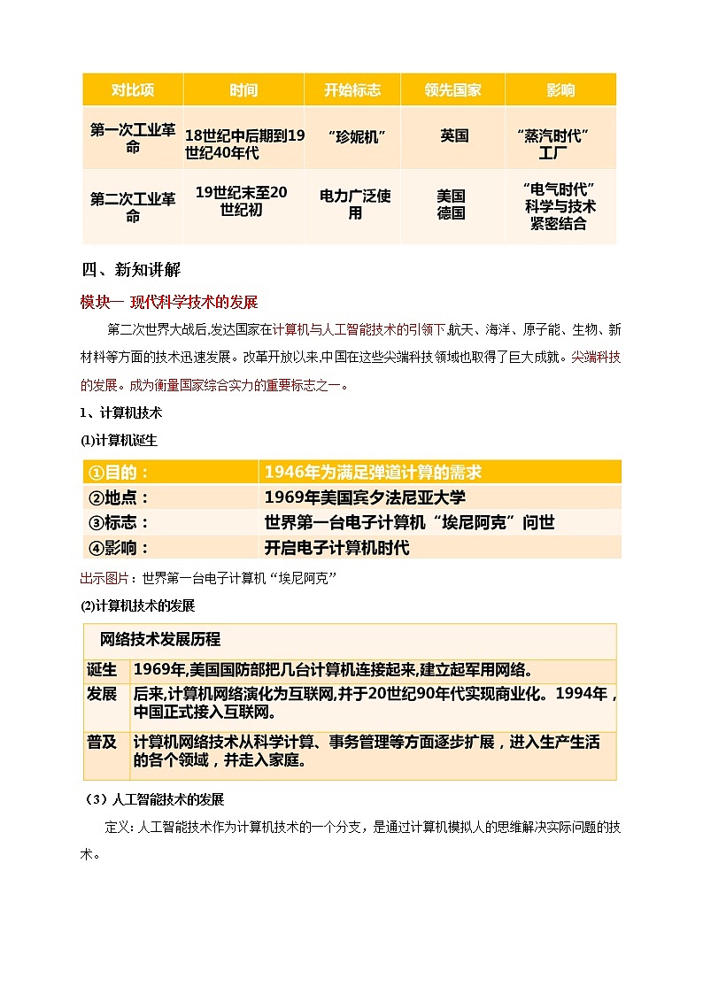 第6课 新科技革命与现代社会发展 课件+教案+练习+学案02