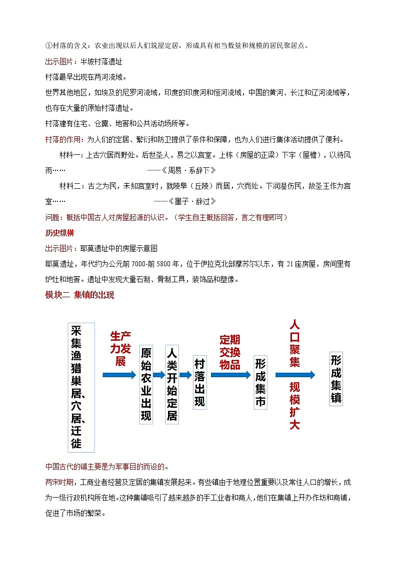 第10课 古代的村落、集镇和城市 课件+教案+练习+学案02