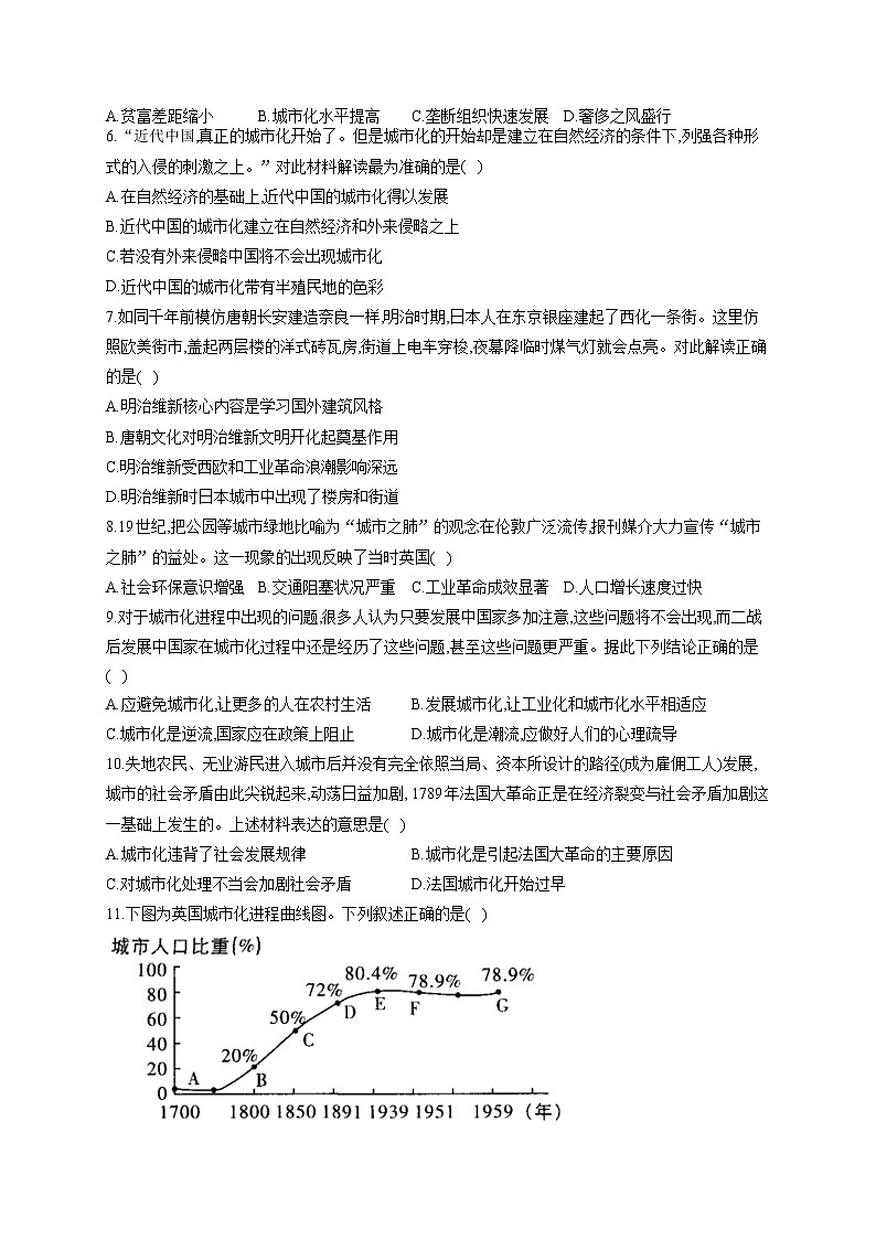 第11课 近代以来的城市化进程 课件+教案+练习+学案02