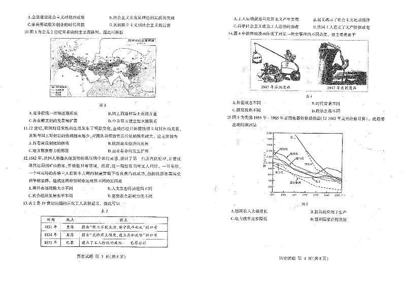 2022临沂高三下学期5月二模考试历史试题扫描版无答案02