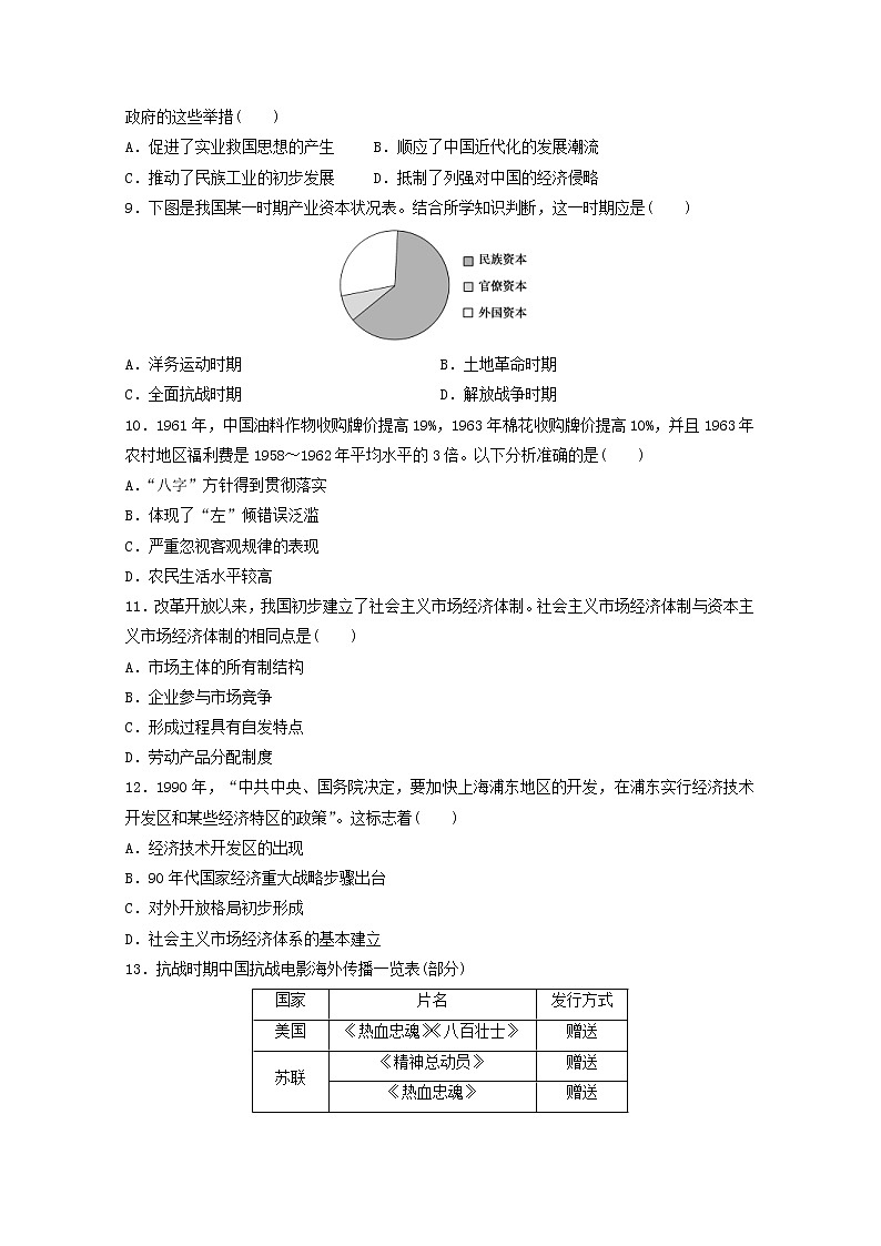 2021湖南省邵东县三中高一上学期第二次月考历史试题含答案02
