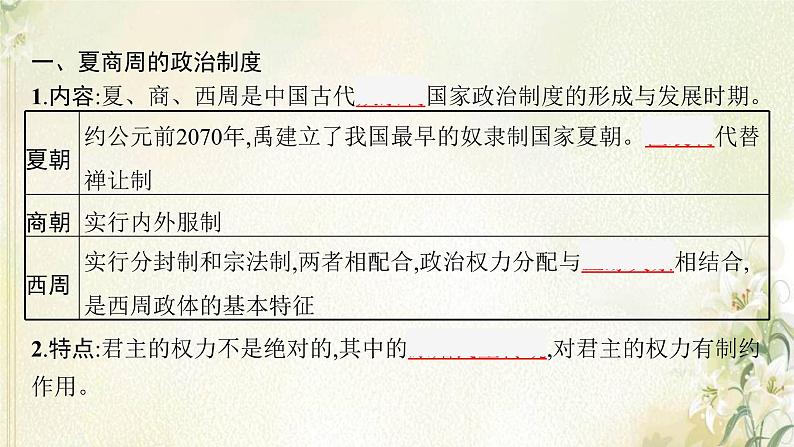 高考历史二轮复习第一讲中国古代的国家制度课件07