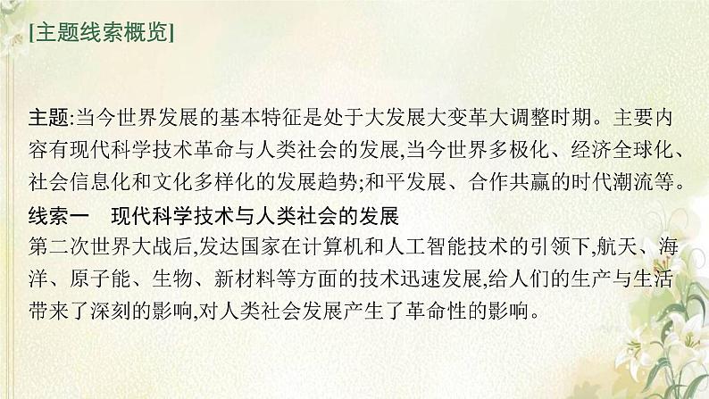 高考历史二轮复习第十七讲现代科技的发展与当今世界发展的趋势课件04