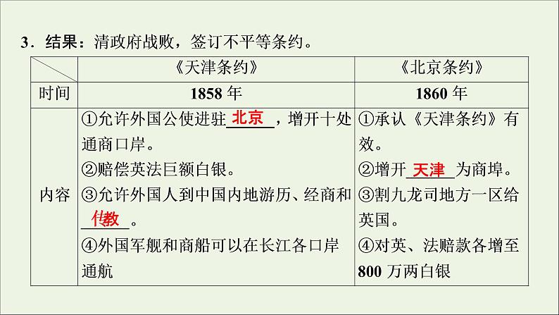 江苏专用高考历史一轮复习专题二列强侵华与近代中国的民主革命第5讲从鸦片战争到八国联军侵华战争课件新人教版08