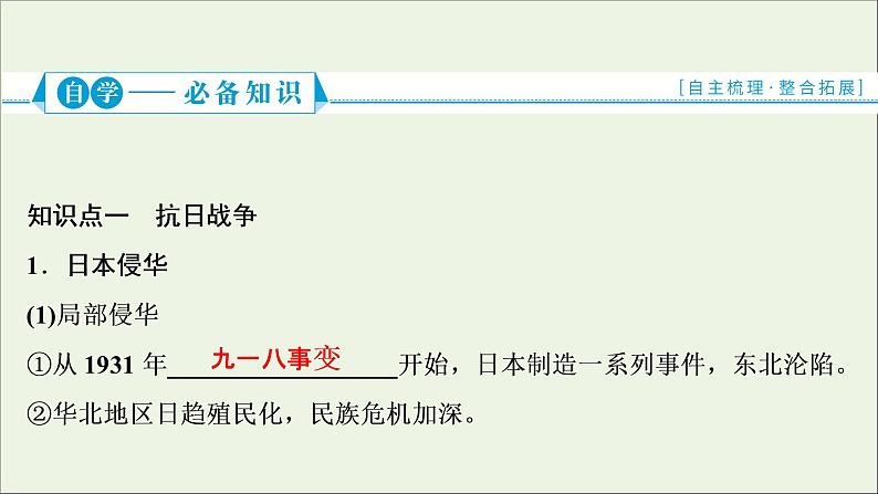 江苏专用高考历史一轮复习专题二列强侵华与近代中国的民主革命第8讲新民主主义革命二课件新人教版02