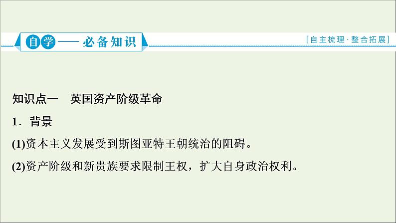 江苏专用高考历史一轮复习专题四近代西方政治的发展第11讲英国君主立宪制的确立课件新人教版第4页