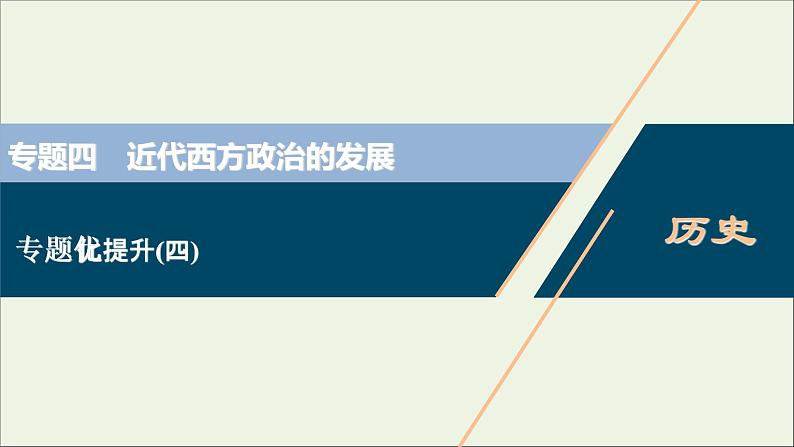 江苏专用高考历史一轮复习专题四近代西方政治的发展专题优化提升课件新人教版01