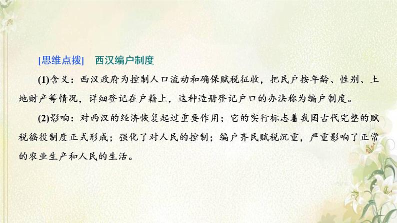 新人教版高中历史选择性必修1第六单元基层治理与社会保障第17课中国古代的户籍制度与社会治理课件第5页