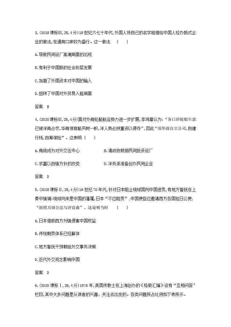 山东专用高考历史一轮复习第五单元晚清时期的内忧外患到中华民国的建立_模拟检测含解析第2页
