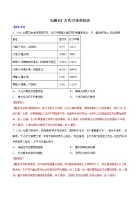 专题02 古代中国的经济（含解析）2012-2021年高考历史真题分专题训练