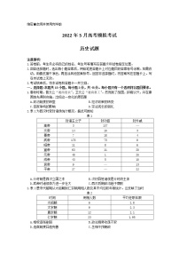 2022济南高三5月模拟考试（三模）历史试题含答案