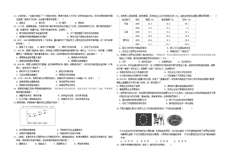 2021银川贺兰县景博中学高一下学期期中考试历史试题含答案02