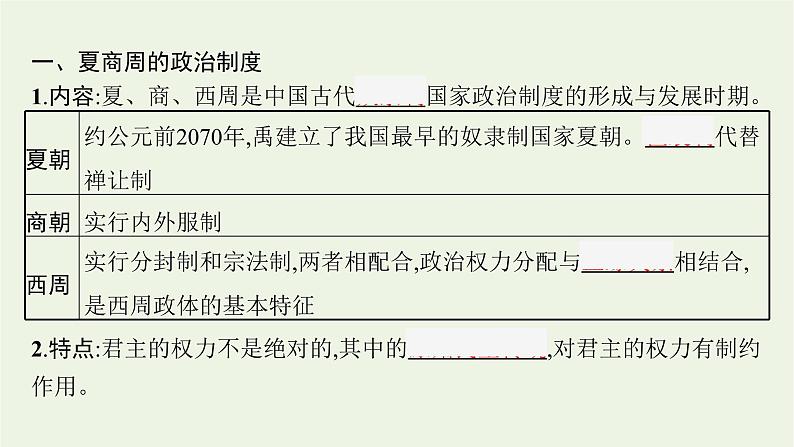 2022届新教材高考历史二轮复习第一讲中国古代的国家制度课件第7页