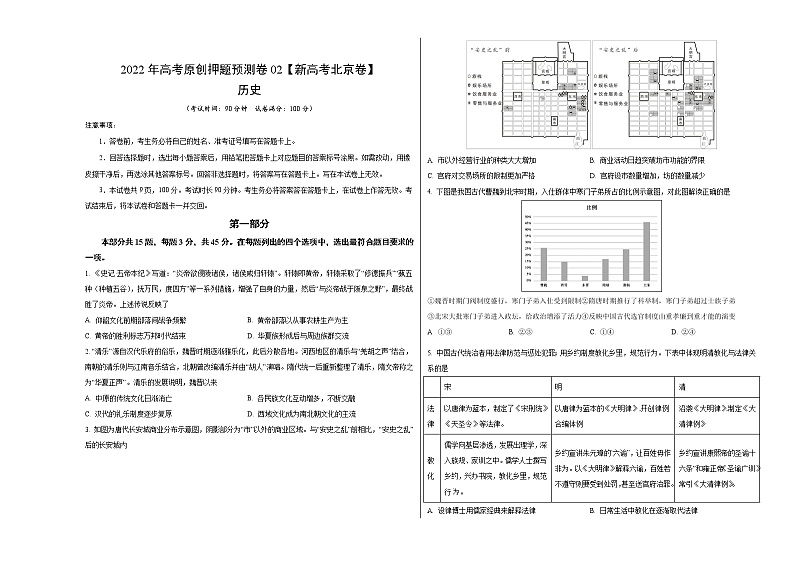 2022年高考历史押题预测卷02（北京卷）（考试版）01