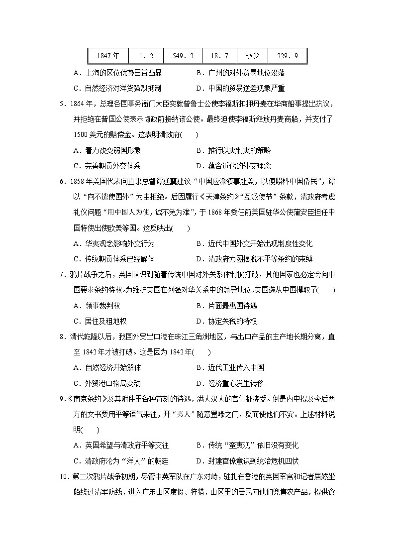 2022渭南尚德中学高三上学期第一次质量检测考试历史试题含答案第2页