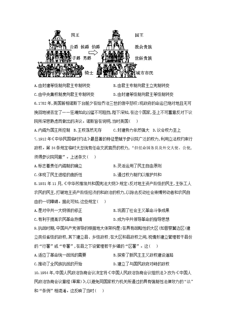 2022省哈尔滨宾县一中校高二上学期第一次月考历史试题含答案第2页