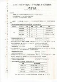 2021信阳高一下学期期末历史试题扫描版含答案