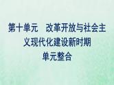部编版高中历史必修上册第十单元改革开放与社会主义现代化建设新时期单元整合课件