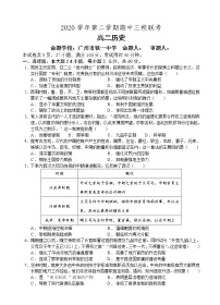 2021广东省广大附中、铁一、广外三校高二下学期期中联考历史试题含答案