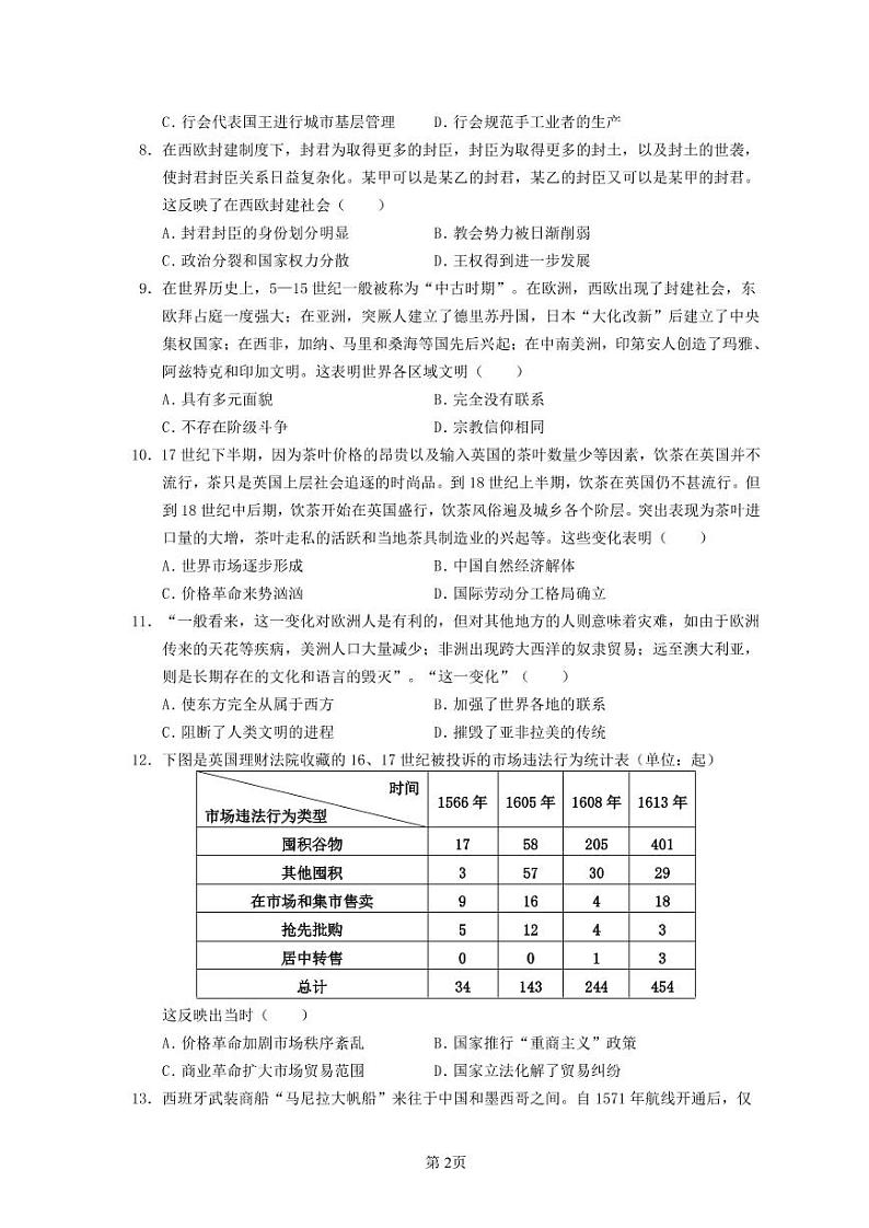 2021黄石有色一中高一下学期期中考试历史试题PDF版含答案02