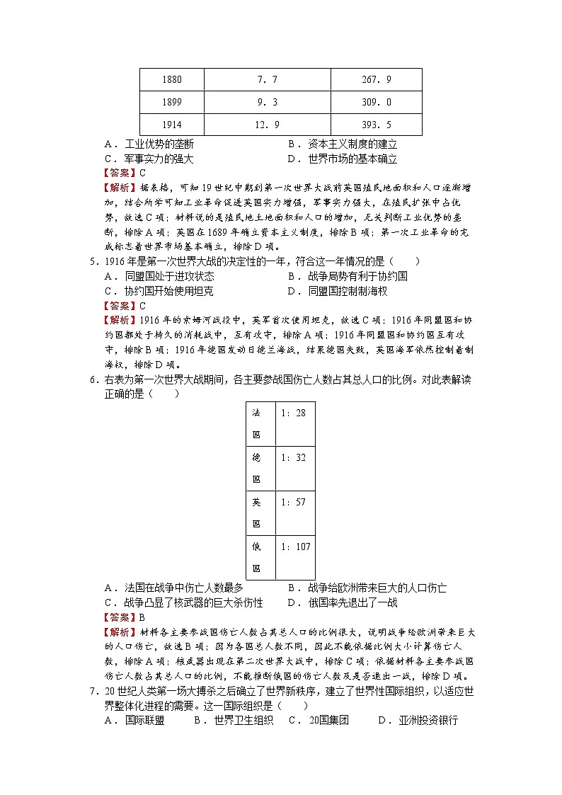 2021省齐齐哈尔三立高级中学有限公司高一6月月考历史试题（教师版）含答案第2页