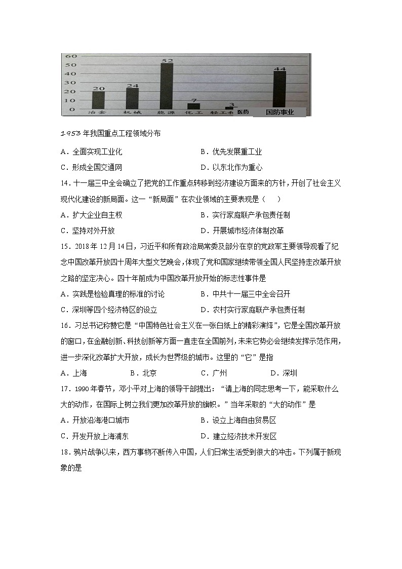 2021昌吉教育共同体高一下学期期中考试历史试题含答案03