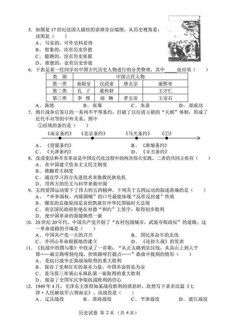 2021沈阳郊联体高一上学期期末考试历史试卷PDF版含答案02