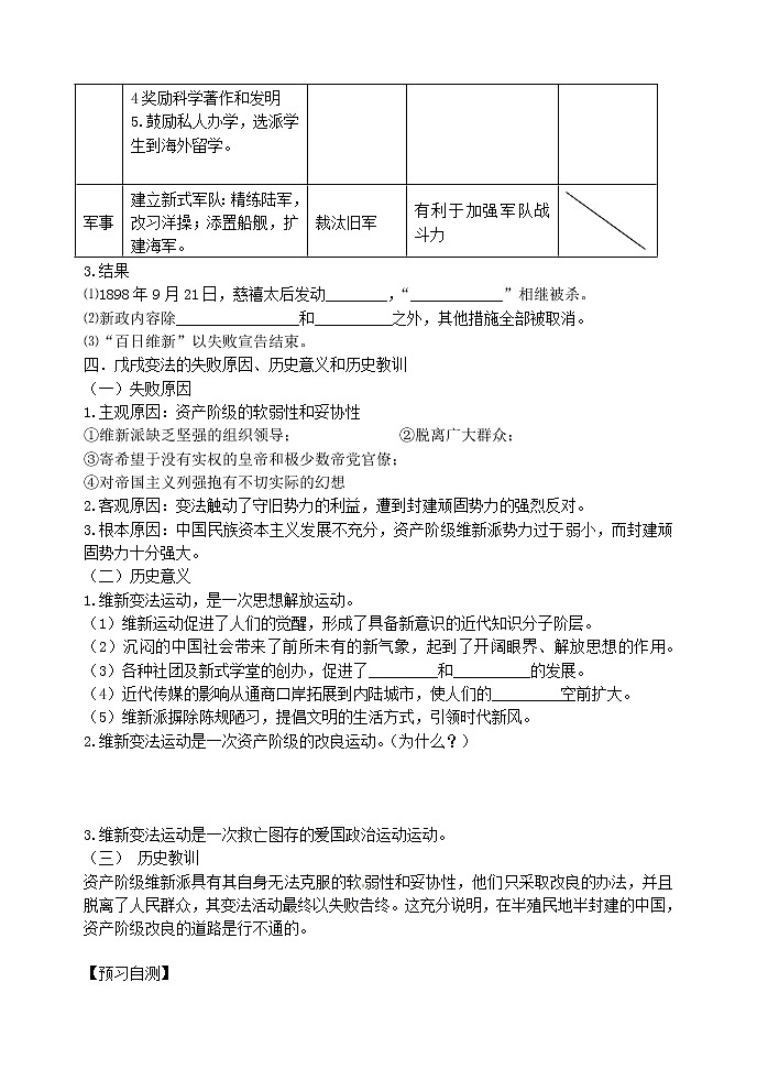 岳麓版高中历史选修一第15课 戊戌变法教案03
