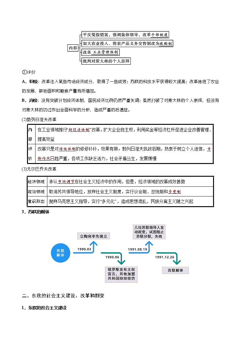 第20课 社会主义国家的发展与变化 同步学案02