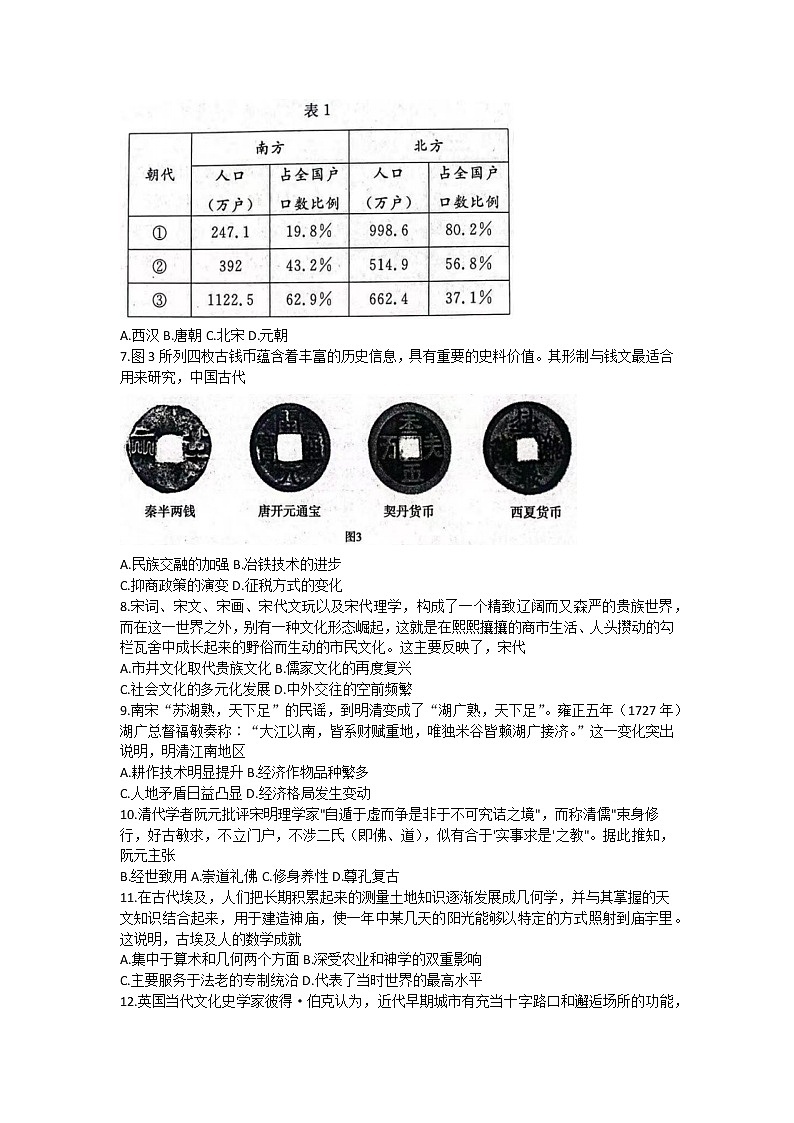 山东省聊城市2021-2022学年高二下学期期末教学质量抽测历史试题02