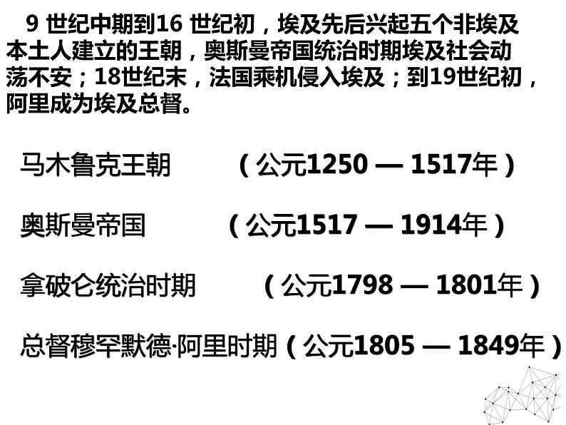 6.1 18世纪末19世纪初的埃及 课件 新课标高中历史选修一05