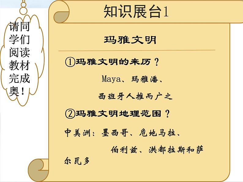 6.1 玛雅文明的发现 课件 新课标高中历史选修五05