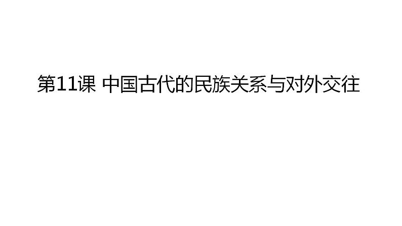 2021-2022学年高中历史统编版（2019）选择性必修一第11课 中国古代的民族关系与对外交往 课件01