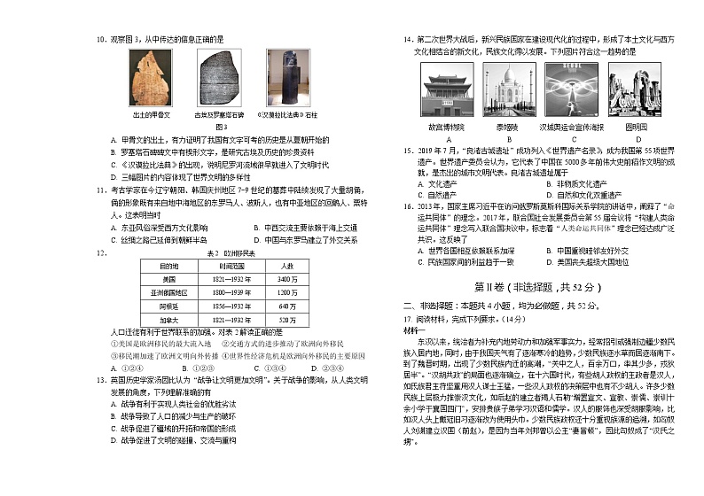 辽宁省葫芦岛市普通高中2021-2022学年高二下学期期末学业质量监测考试历史试题第2页