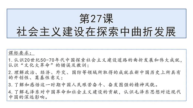 高中历史 社会主义建设在探索中曲折发展 课件第5页