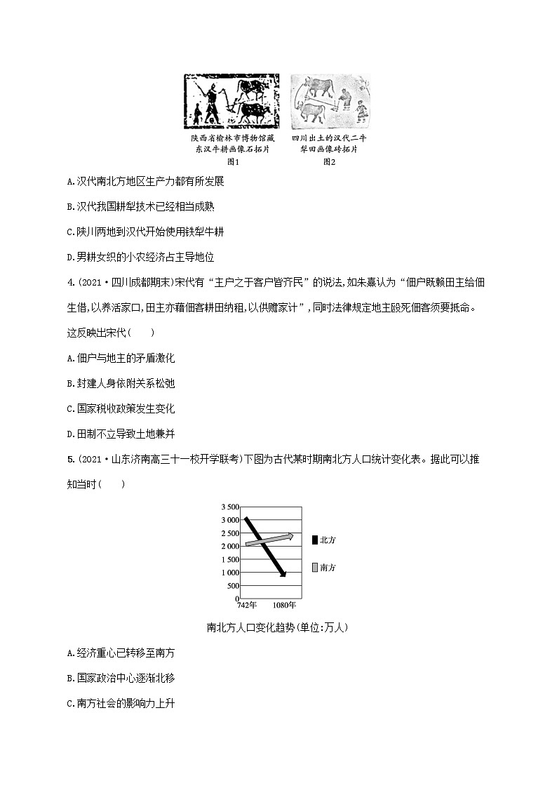2023年高考历史一轮复习课时规范练13精耕细作农业生产模式的形成与农耕时代的手工业含解析岳麓版第2页