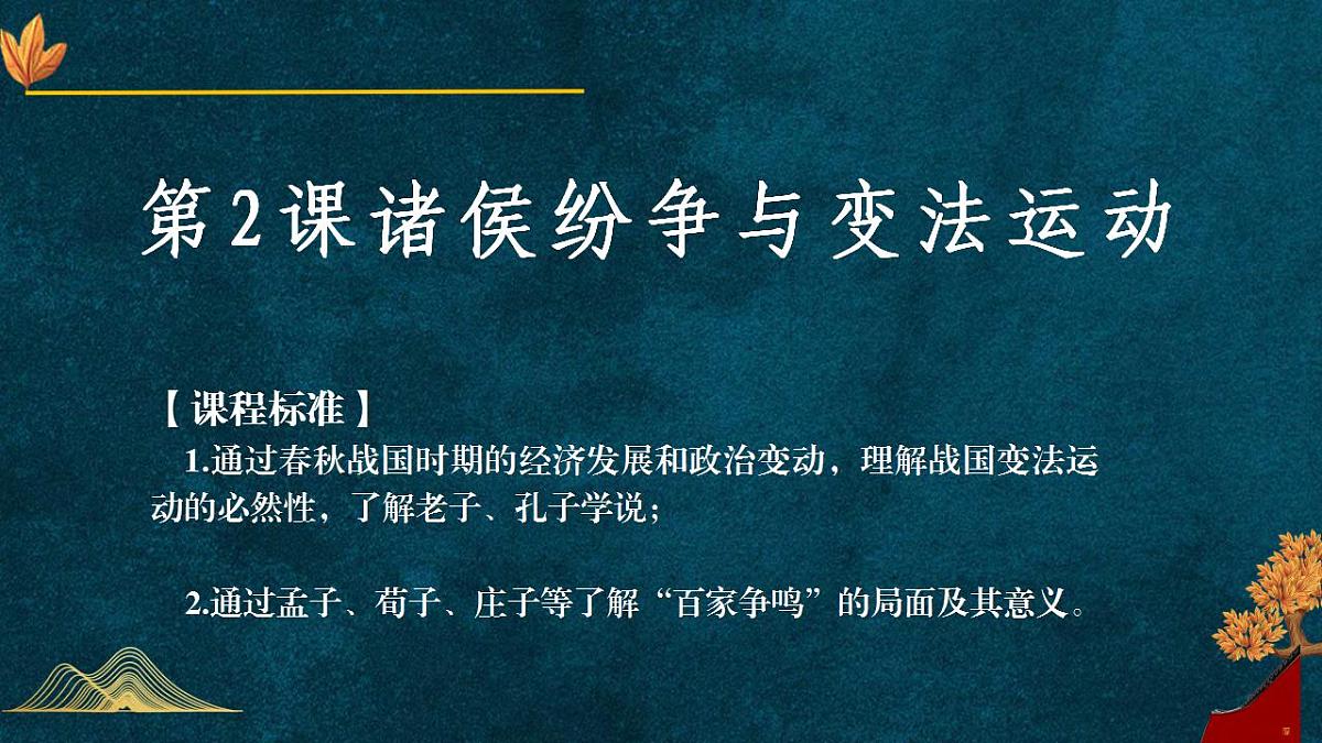 2022-2023学年高中历史统编版（2019）必修中外历史纲要上册第2课 诸侯纷争与变法运动 课件第3页