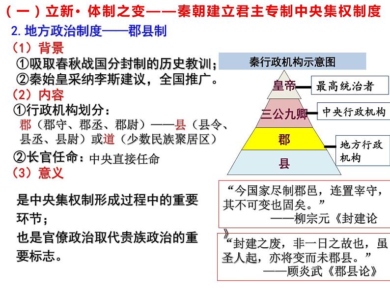 2021-2022学年高中历史统编版（2019）选择性必修一第1课 中国古代政治制度的形成与发展 课件第8页