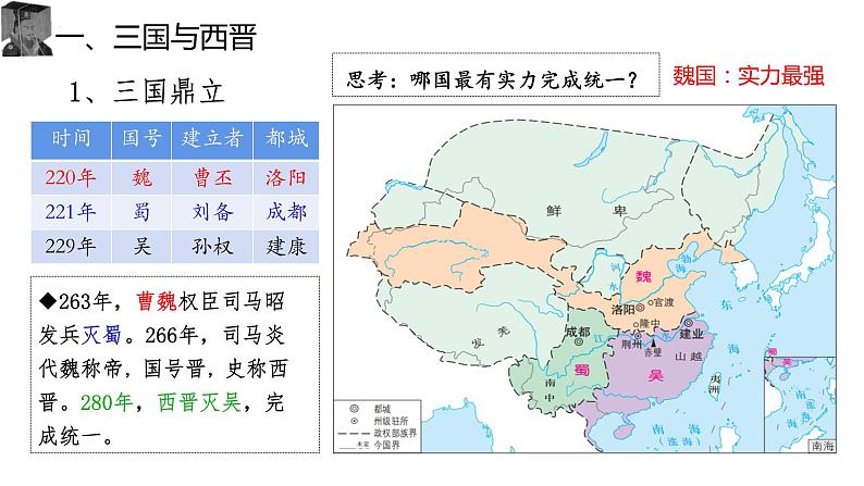 2022-2023学年高中历史统编版（2019）必修中外历史纲要上册第5课 三国两晋南北朝的政权更迭与民族交融 同步课件第5页