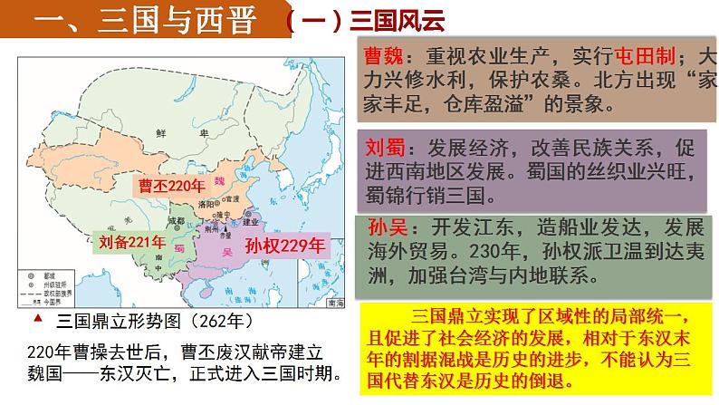 2022-2023学年高中历史统编版（2019）必修中外历史纲要上册第5课  三国两晋南北朝的政权更迭与民族交融 课件第3页