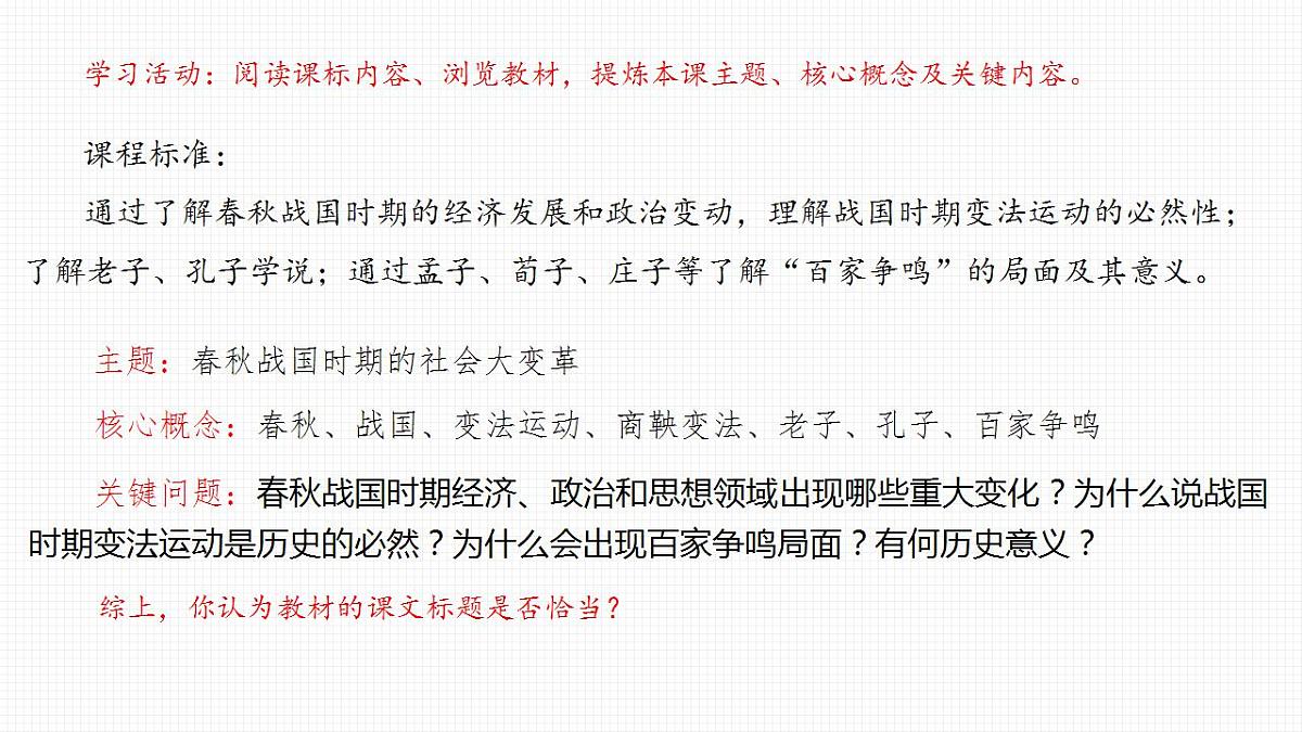 2022-2023学年高中历史统编版2019必修中外历史纲要上册第2课 诸侯纷争与变法运动 同步课件第3页