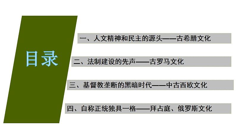 第4课+欧洲文化的形成+课件--2021-2022学年高中历史统编版（2019）选择性必修三+02