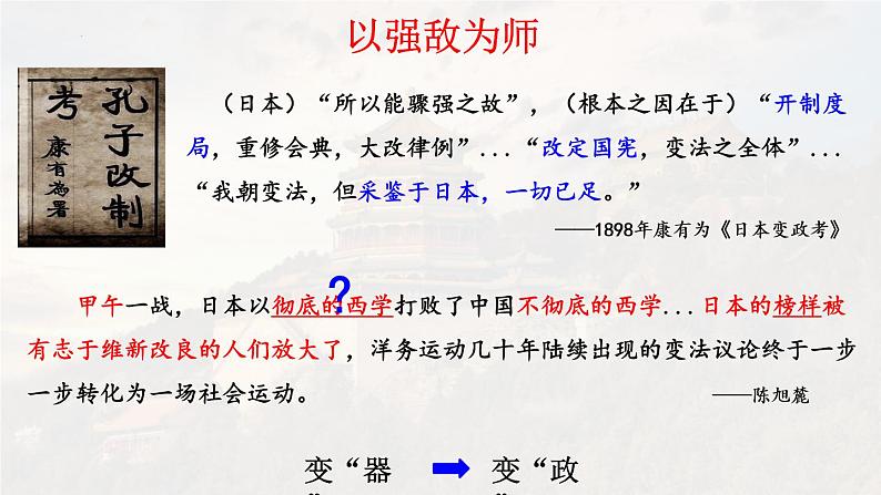 2022-2023学年高中历史统编版（2019）必修中外历史纲要上册第18课 挽救民族危亡的斗争 课件06