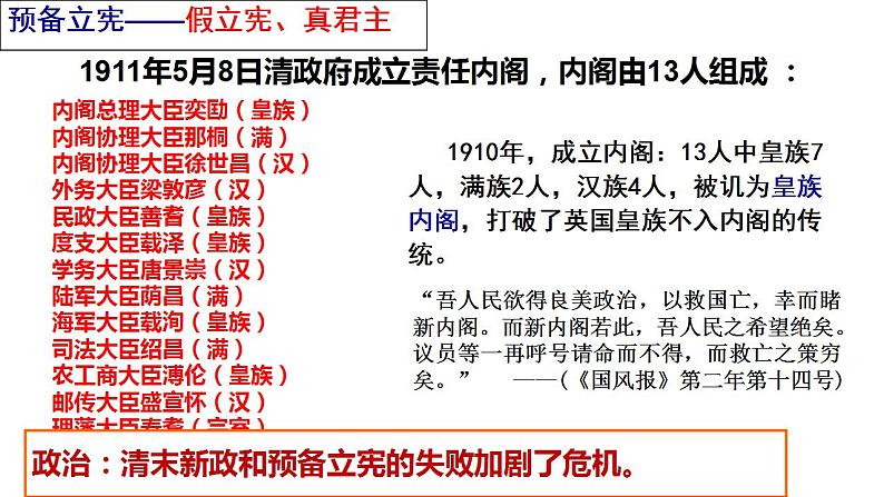 2022-2023学年高中历史统编版（2019）必修中外历史纲要上册第19课 辛亥革命 课件06